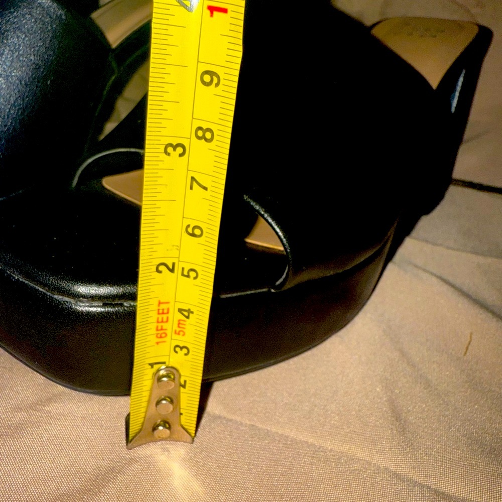 Black Women's Platform Sandals Heels - Picture 3 of 4